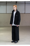 メスノウン(MASSNOUN)SL LOGO WHALE REVERSIBLE DOUBLE SOFT WOOL JUMPER MFNZP003-BK