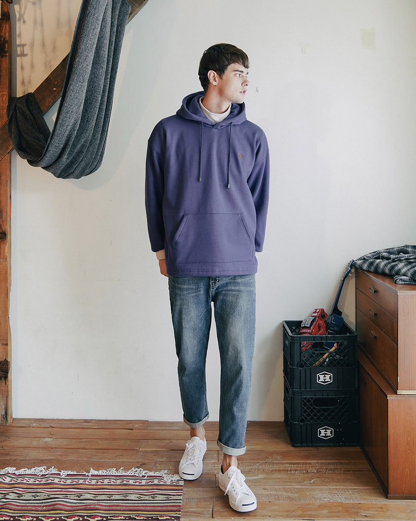 ダブルユーブイプロジェクト(WV PROJECT) CLAY HALFNECK HOOD  NAVY MJHD7316