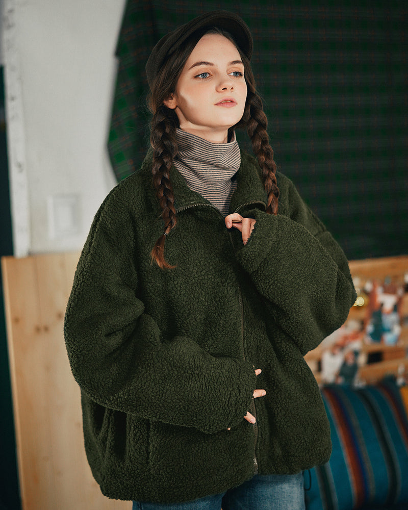 ダブルユーブイプロジェクト(WV PROJECT) MUFFIN WOOL JACKET KHAKI MJJK7341