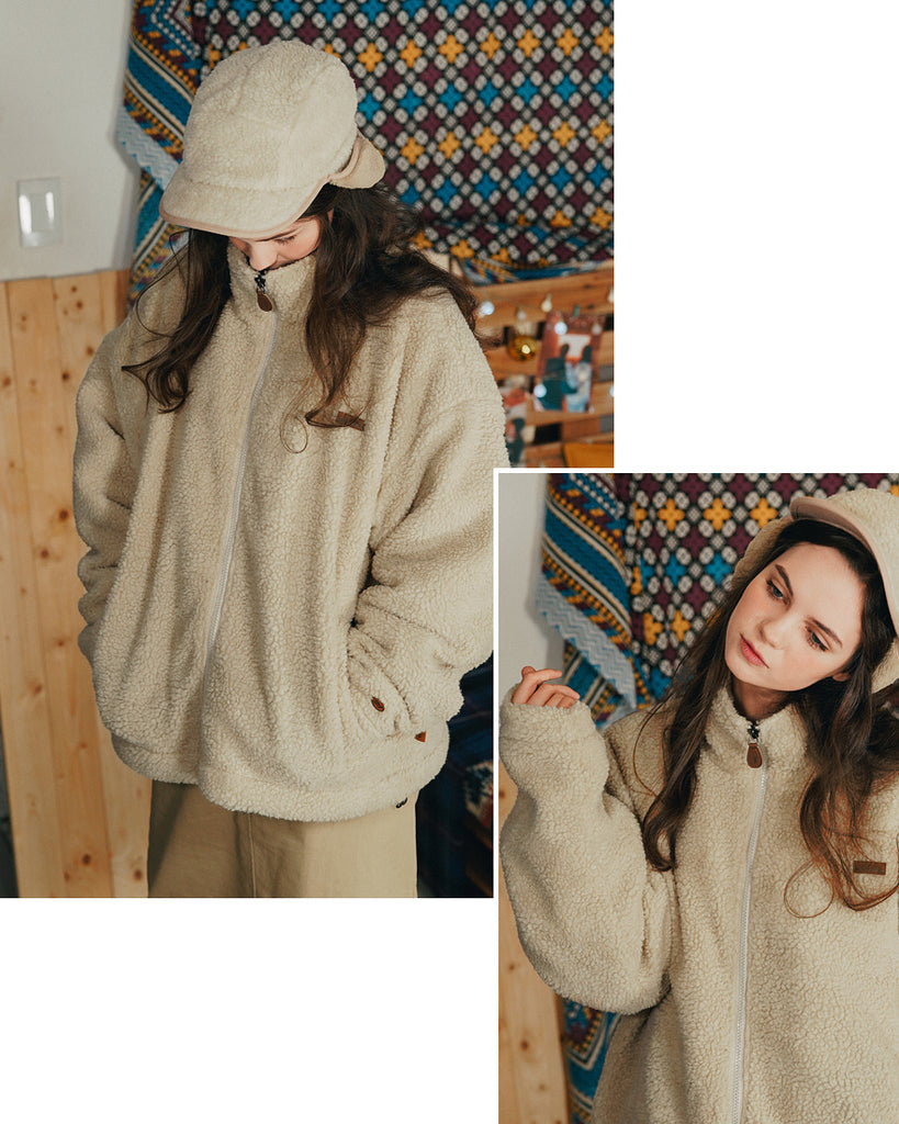 ダブルユーブイプロジェクト(WV PROJECT) MUFFIN WOOL JACKET BEIGE MJJK7341