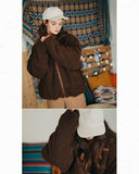 ダブルユーブイプロジェクト(WV PROJECT) MUFFIN WOOL JACKET BROWN MJJK7341