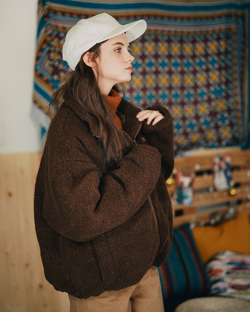 ダブルユーブイプロジェクト(WV PROJECT) MUFFIN WOOL JACKET BROWN MJJK7341