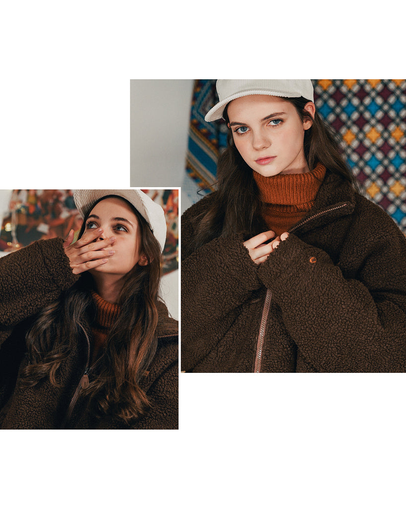 ダブルユーブイプロジェクト(WV PROJECT) MUFFIN WOOL JACKET BROWN MJJK7341