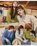 ダブルユーブイプロジェクト(WV PROJECT)BLANC STRIPE KNIT OLIVE MJKN7310