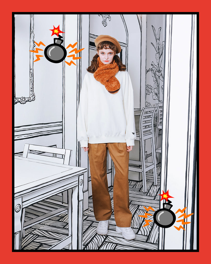 ダブルユーブイプロジェクト(WV PROJECT) MODA WIDE PANTS CAMEL MJLP7220