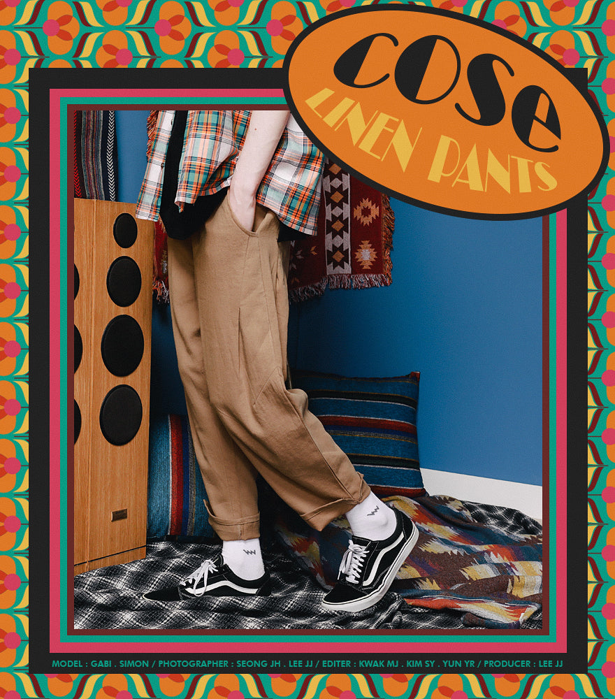 ダブルユーブイプロジェクト(WV PROJECT)COSE LINEN PANTS COCOA MJLP7259