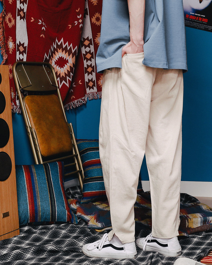 ダブルユーブイプロジェクト(WV PROJECT)COSE LINEN PANTS IVORY MJLP7259