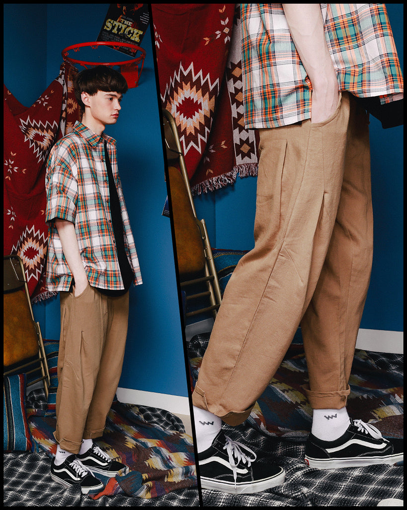 ダブルユーブイプロジェクト(WV PROJECT)COSE LINEN PANTS COCOA MJLP7259