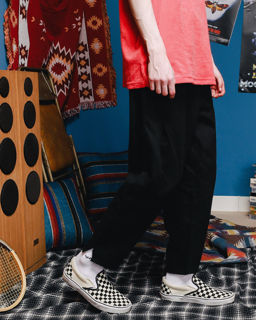 ダブルユーブイプロジェクト(WV PROJECT)COSE LINEN PANTS BLACK MJLP7259