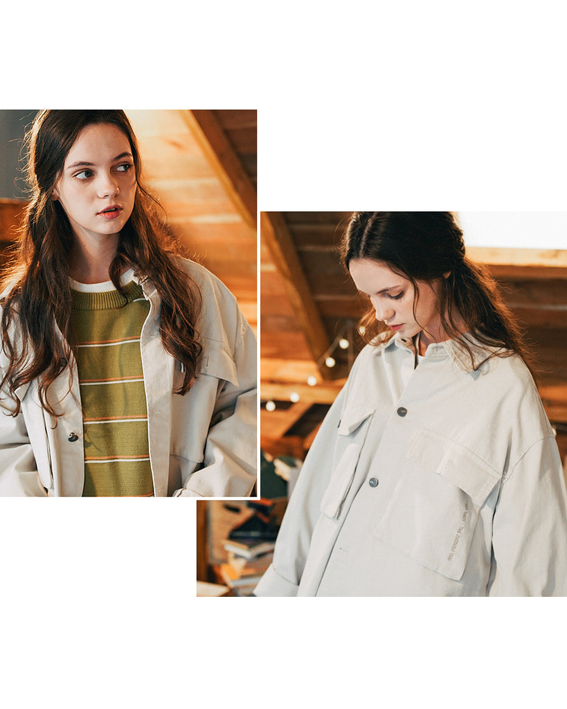 ダブルユーブイプロジェクト(WV PROJECT)EVELYN SHIRT JACKET BEIGE MJLS7308