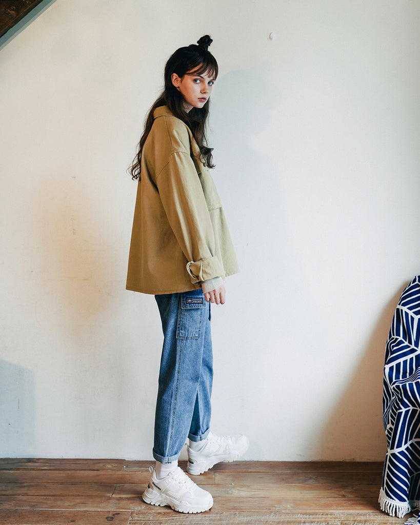ダブルユーブイプロジェクト(WV PROJECT)EVELYN SHIRT JACKET DARK BEIGE MJLS7308