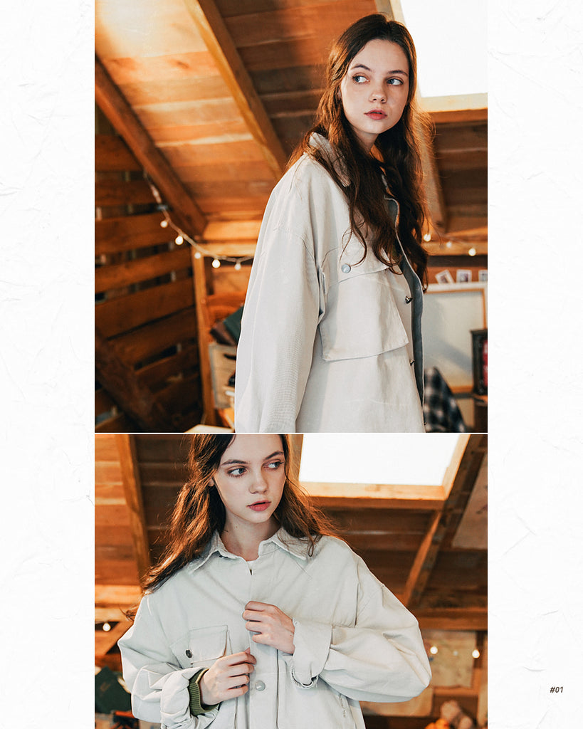 ダブルユーブイプロジェクト(WV PROJECT)EVELYN SHIRT JACKET BEIGE MJLS7308