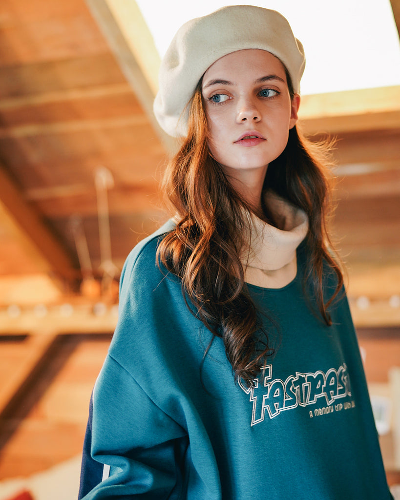 ダブルユーブイプロジェクト(WV PROJECT)  Stuff Turtle SweatShirt BLUE GREEN MJMT7301