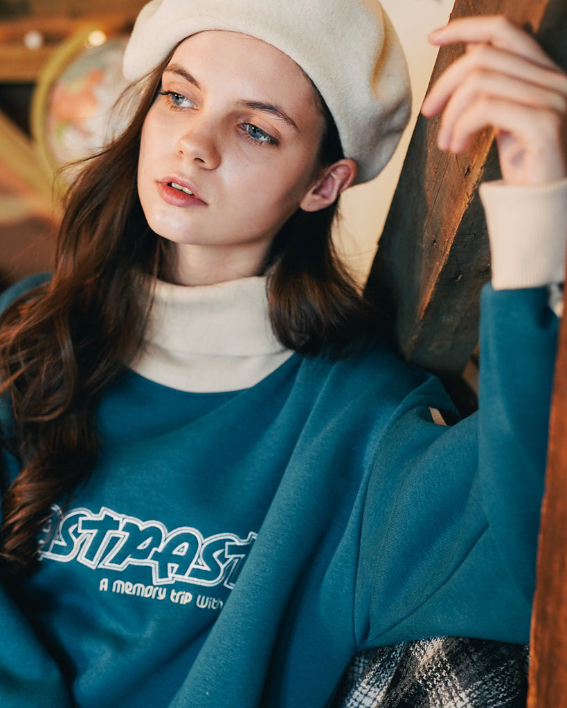 ダブルユーブイプロジェクト(WV PROJECT)  Stuff Turtle SweatShirt BLUE GREEN MJMT7301