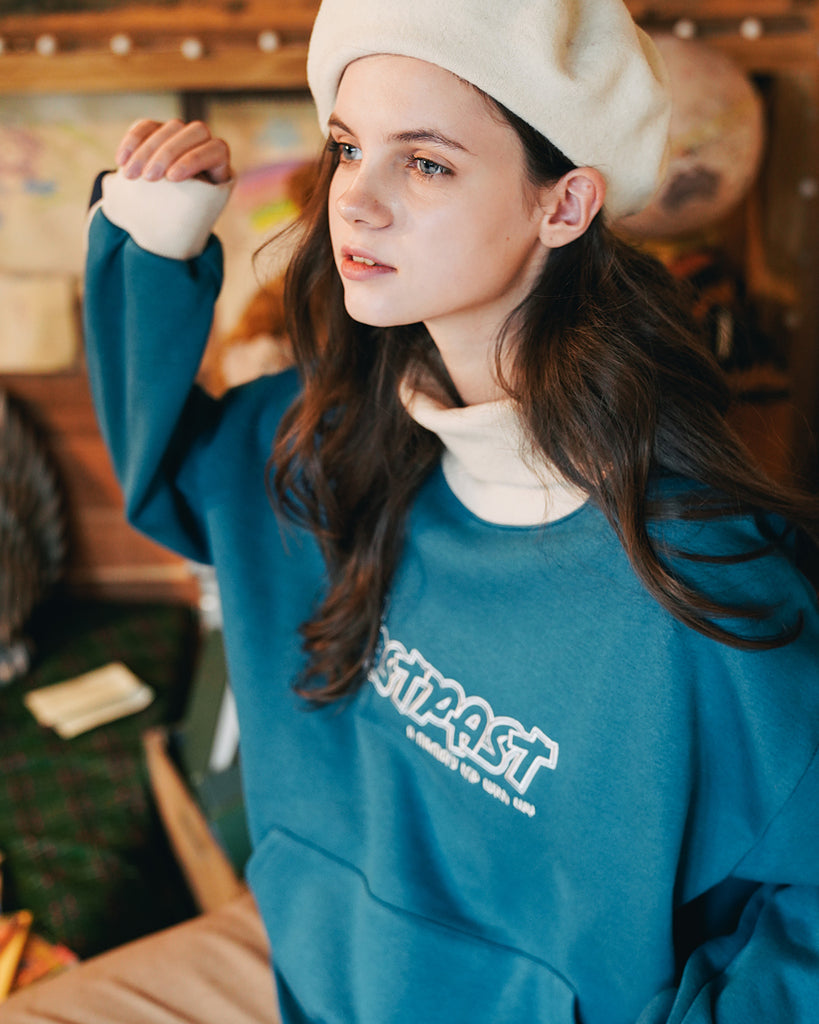 ダブルユーブイプロジェクト(WV PROJECT)  Stuff Turtle SweatShirt BLUE GREEN MJMT7301