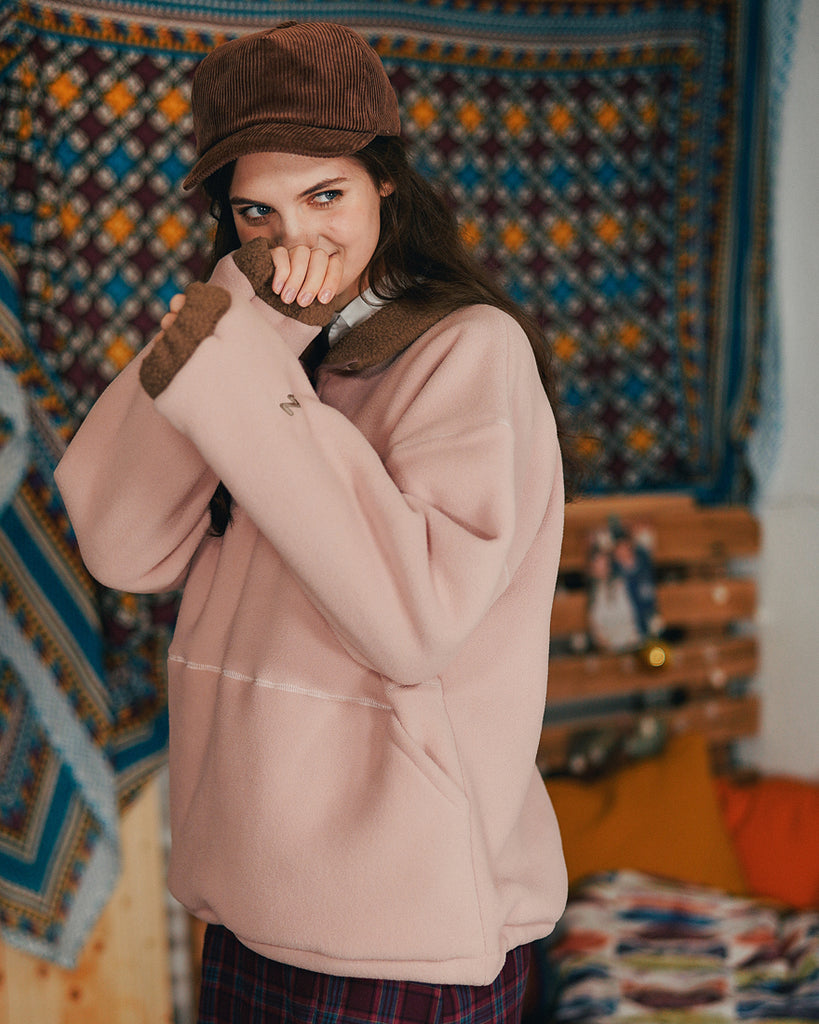 ダブルユーブイプロジェクト(WV PROJECT) RYA FLEECE ANORAK PINK MJMT7339