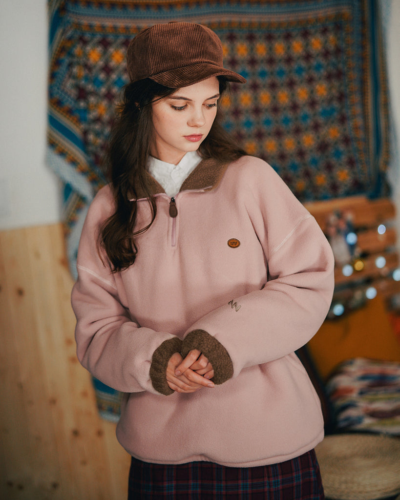 ダブルユーブイプロジェクト(WV PROJECT) RYA FLEECE ANORAK PINK MJMT7339