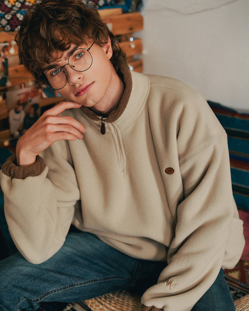 ダブルユーブイプロジェクト(WV PROJECT) RYA FLEECE ANORAK BEIGE MJMT7339