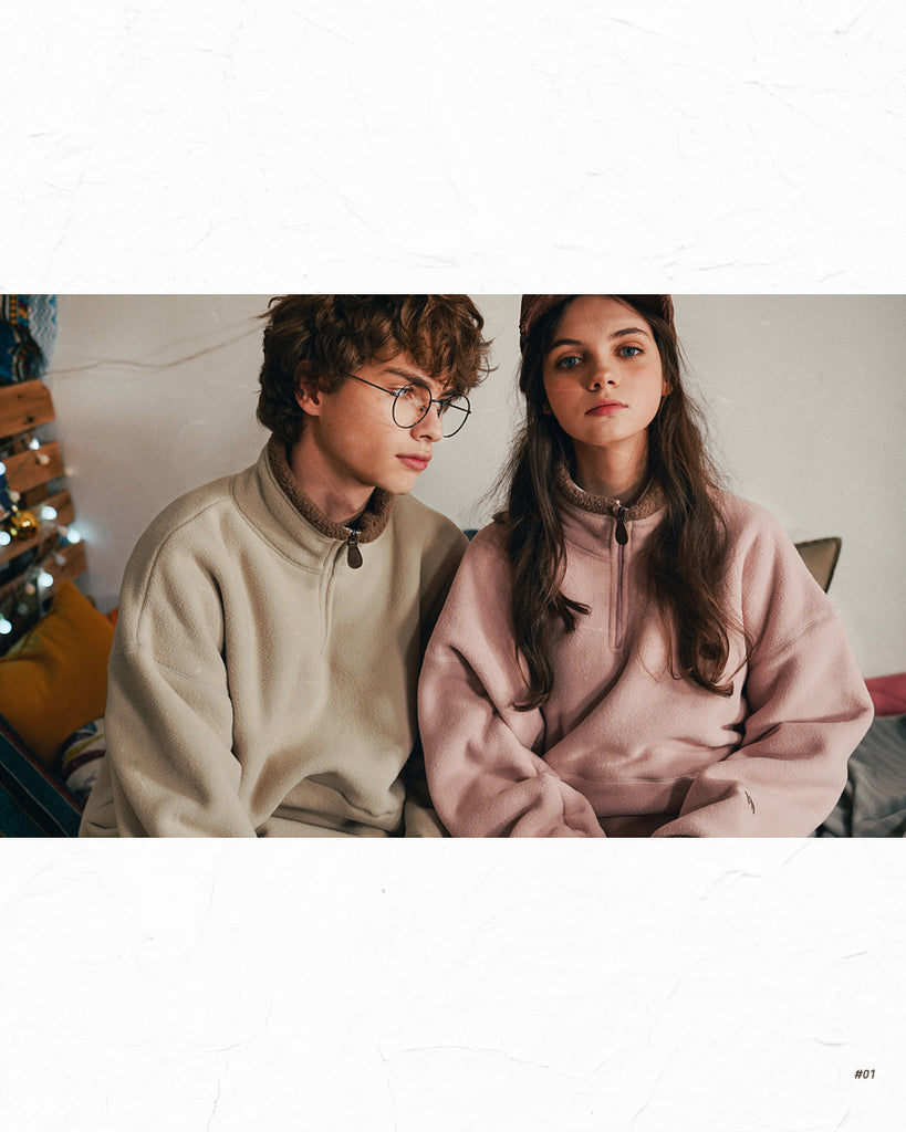 ダブルユーブイプロジェクト(WV PROJECT) RYA FLEECE ANORAK PINK MJMT7339