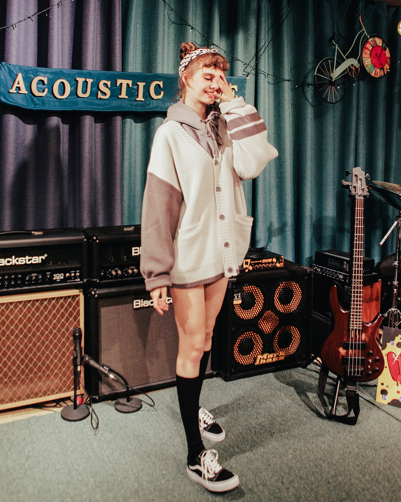 ダブルユーブイプロジェクト(WV PROJECT) LOOSE TOUCH CARDIGAN BEIGE MJOT7117