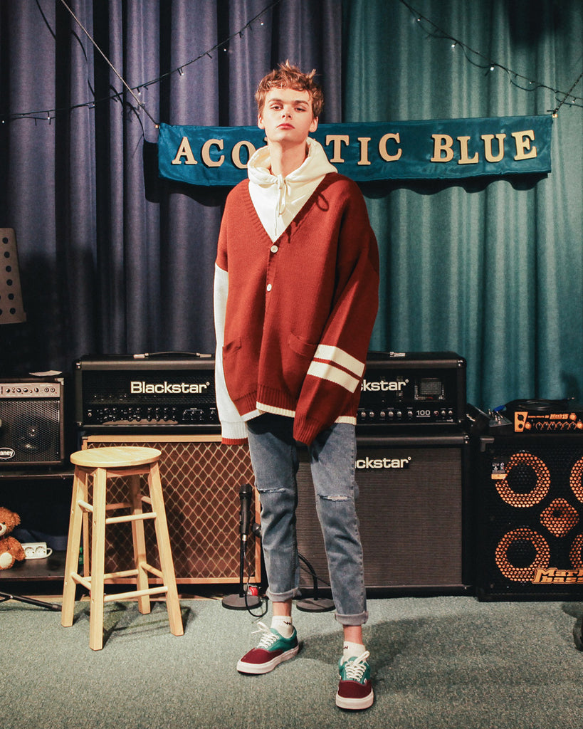 ダブルユーブイプロジェクト(WV PROJECT) LOOSE TOUCH CARDIGAN DARKORANGE MJOT7117