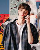 ダブルユーブイプロジェクト(WV PROJECT) LOOK CHECK SHIRT NAVY MJSS7261