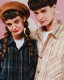 ダブルユーブイプロジェクト(WV PROJECT) LOOK CHECK SHIRT BEIGE MJSS7261