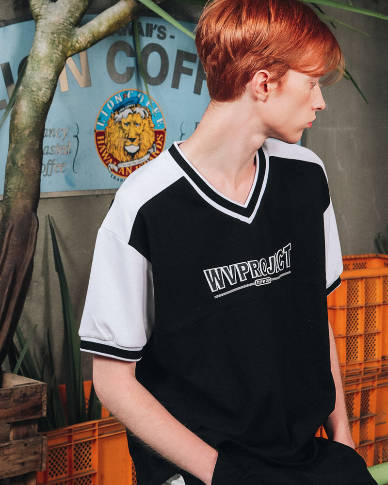 ダブルユーブイプロジェクト(WV PROJECT) V BLOCK SHORT SLEEVE BLACK MJST7173