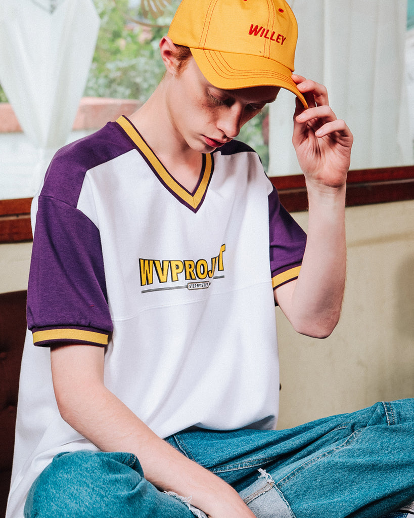 ダブルユーブイプロジェクト(WV PROJECT) V BLOCK SHORT SLEEVE IVORY MJST7173