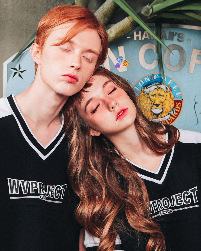 ダブルユーブイプロジェクト(WV PROJECT) V BLOCK SHORT SLEEVE BLACK MJST7173