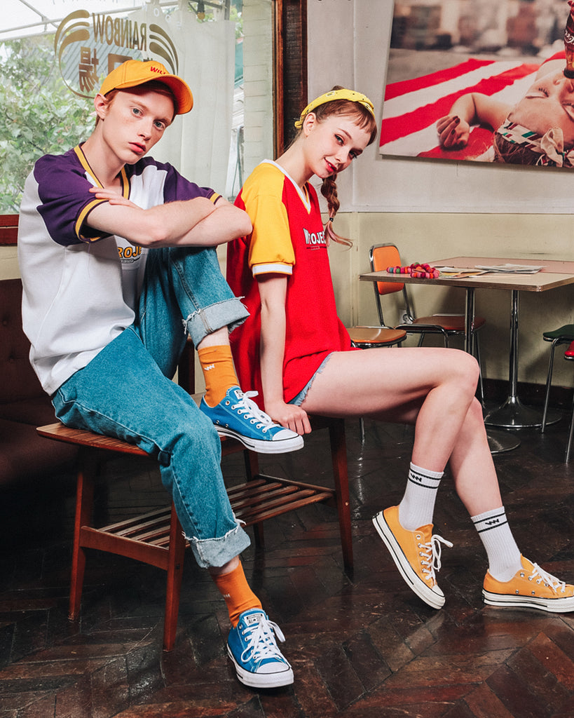 ダブルユーブイプロジェクト(WV PROJECT) V BLOCK SHORT SLEEVE RED MJST7173