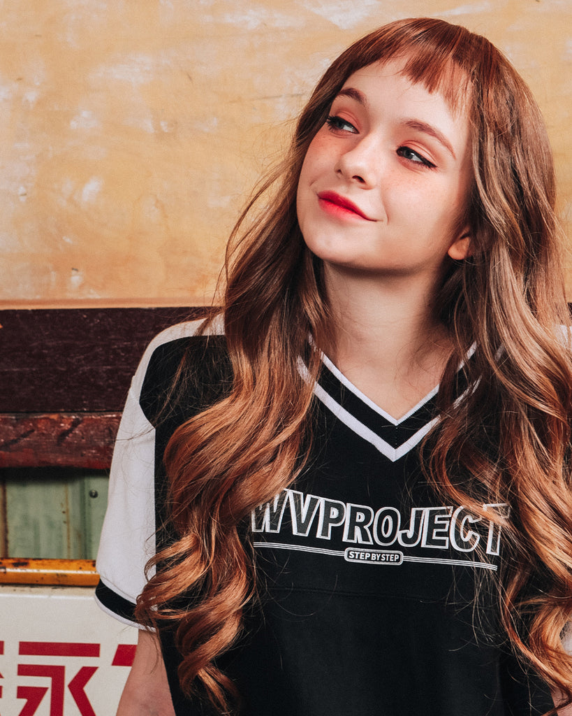 ダブルユーブイプロジェクト(WV PROJECT) V BLOCK SHORT SLEEVE BLACK MJST7173