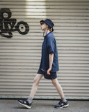 ダブルユーブイプロジェクト(WV PROJECT) Mini Collar Short-Sleeved T-shirt Navy MJST7497