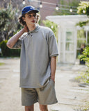 ダブルユーブイプロジェクト(WV PROJECT) Mini Collar Short-Sleeved T-shirt Grey MJST7497