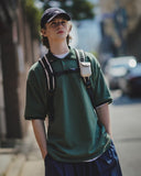 ダブルユーブイプロジェクト(WV PROJECT) Mini Collar Short-Sleeved T-shirt Green MJST7497