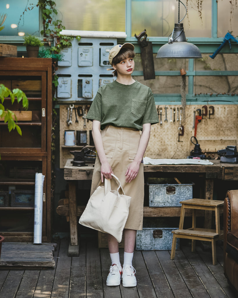 ダブルユーブイプロジェクト(WV PROJECT) Penta Pocket Pigment Short Sleeve T-Shirt Khaki MJST7502