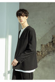 マスノウン(MASSNOUN)  COLLARLESS OVERSIZED BLAZER JACKET MSOJK005-BK