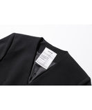 マスノウン(MASSNOUN)  COLLARLESS OVERSIZED BLAZER JACKET MSOJK005-BK