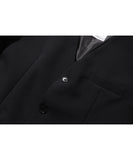 マスノウン(MASSNOUN)  COLLARLESS OVERSIZED BLAZER JACKET MSOJK005-BK
