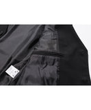マスノウン(MASSNOUN)  COLLARLESS OVERSIZED BLAZER JACKET MSOJK005-BK