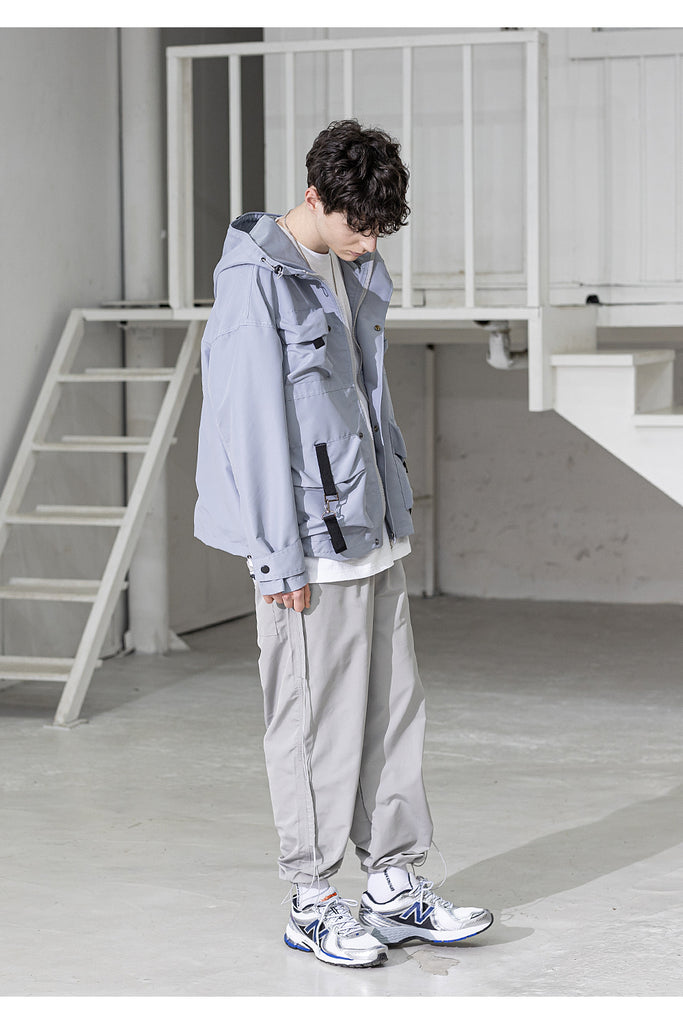 メスノウン(MASSNOUN) SL LOGO TECH LOOP JACKET MSZJK002-GY