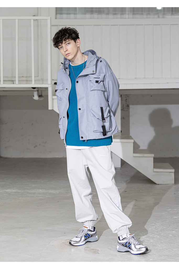 メスノウン(MASSNOUN) SL LOGO TECH LOOP JACKET MSZJK002-GY