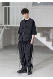 メスノウン(MASSNOUN) CI LOGO TECH BUCKLE VEST MSZVT001-BK