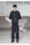 メスノウン(MASSNOUN) CI LOGO TECH BUCKLE VEST MSZVT001-BK