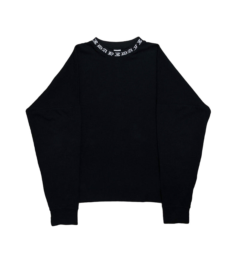 DAYDAF (デイダフ) DAYDAF NECK LOGO SLEEVE T-SHIRT (BLACK)