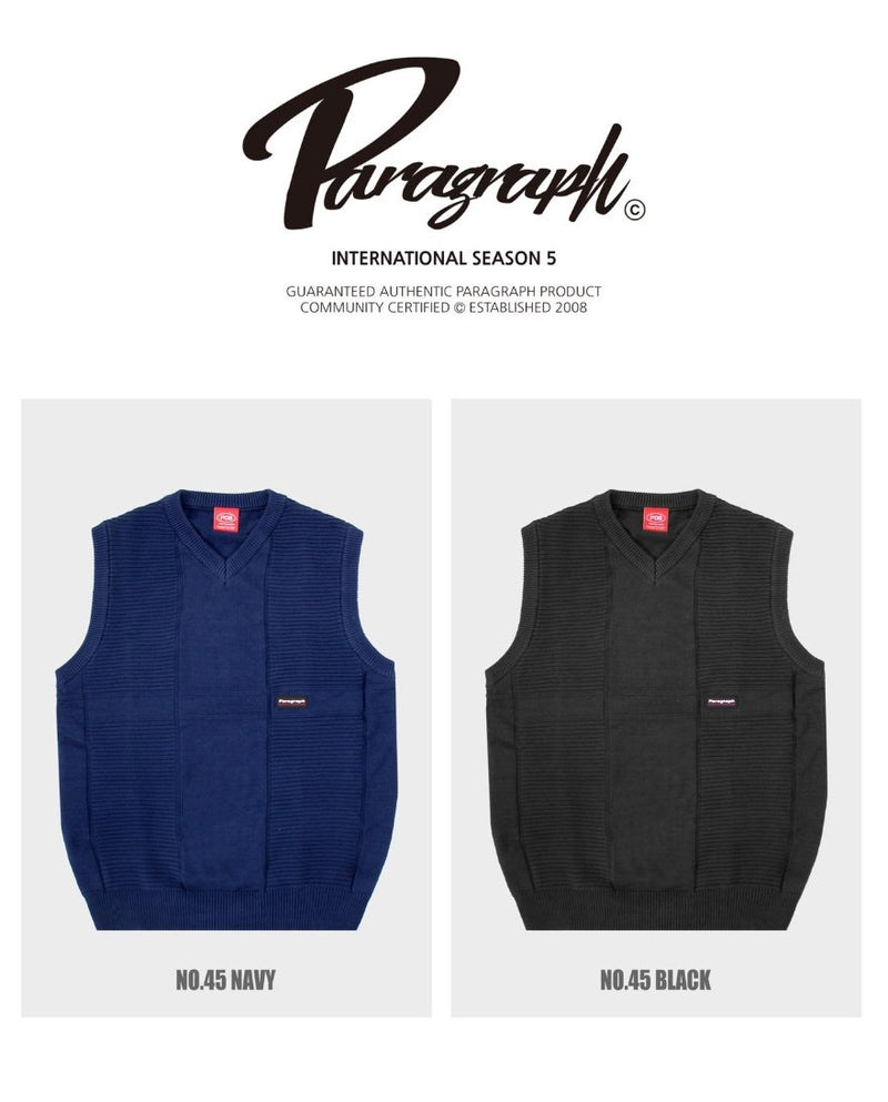 Paragraph ( パラグラフ )  LOGO KNIT VEST No.45