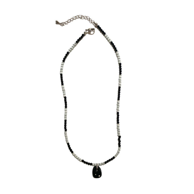 Nff(エヌエフエフ) 	 bead mix necklace_black