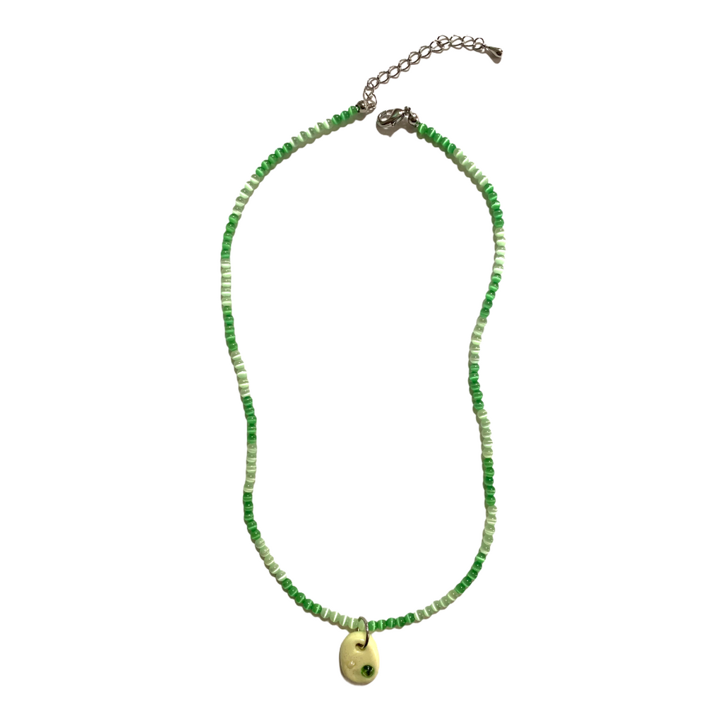 Nff(エヌエフエフ) 	 bead mix necklace_green