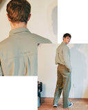 ダブルユーブイプロジェクト(WV PROJECT) Dare Herringbone Long Shirt BEIGE SYLS7328