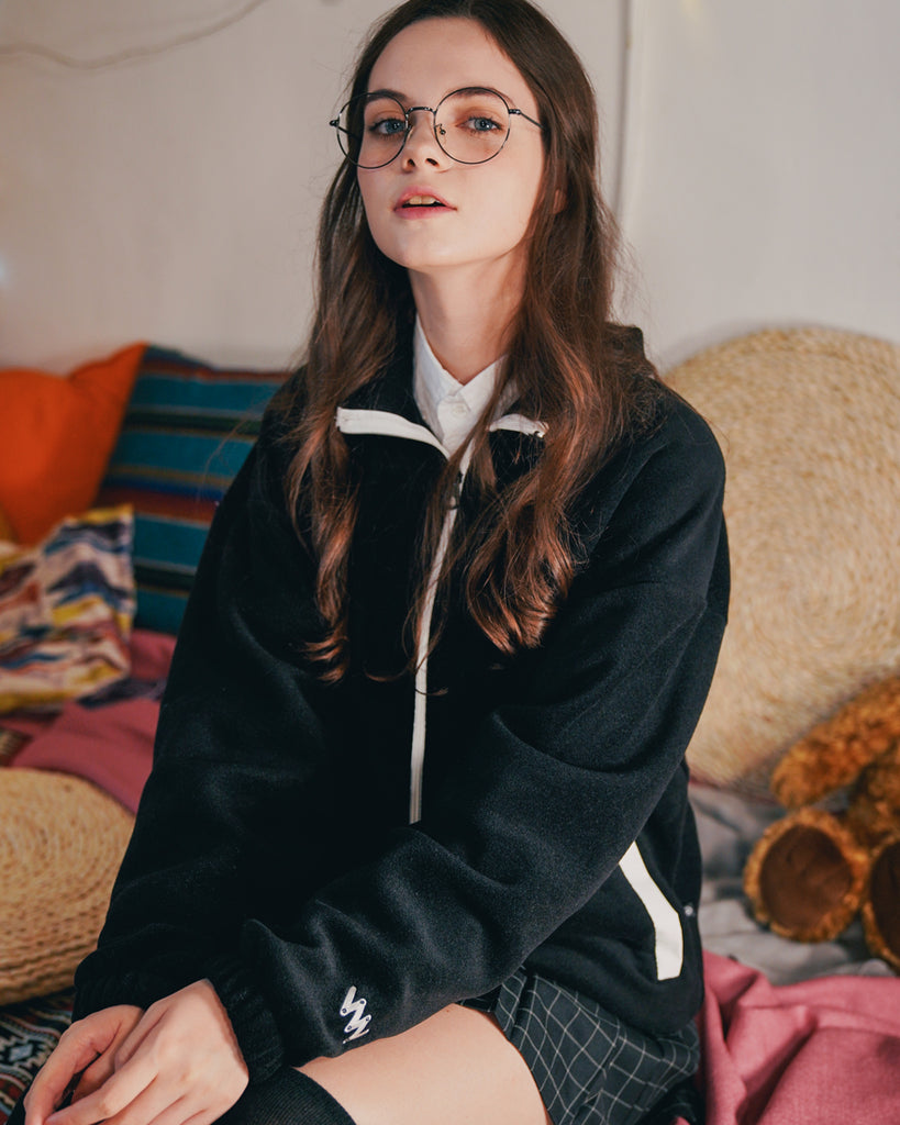 ダブルユーブイプロジェクト(WV PROJECT) Alvin Fleece Zipup BLACK SYOT7342